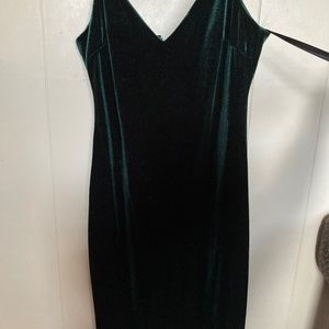 Green Velvet Holiday Dress